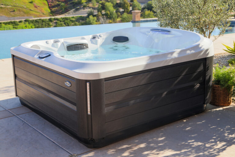 Modern Jacuzzi hot tub installation in Calgary