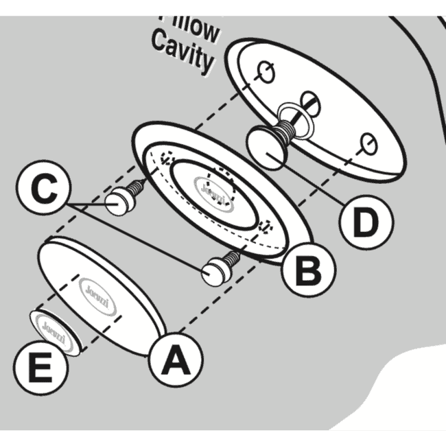 Jacuzzi Fastener 2020 J300 Pillow Push-in