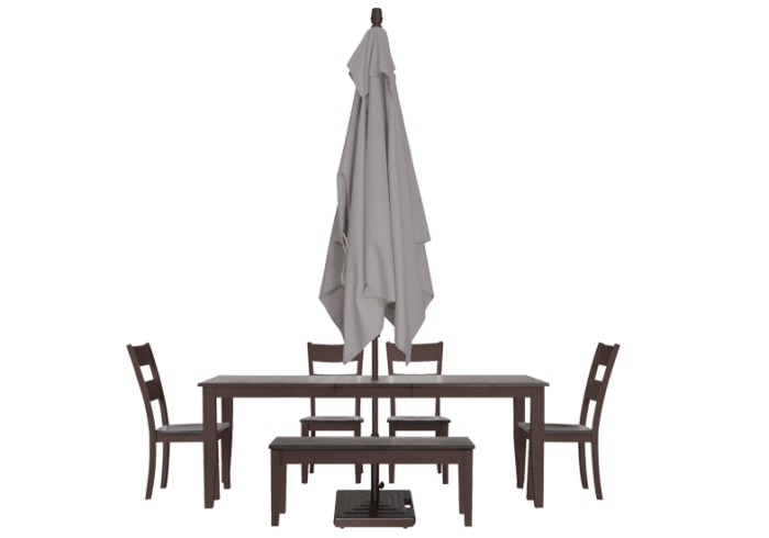8'x11’ Rectangle Crank Lift Market Umbrella - Image 4