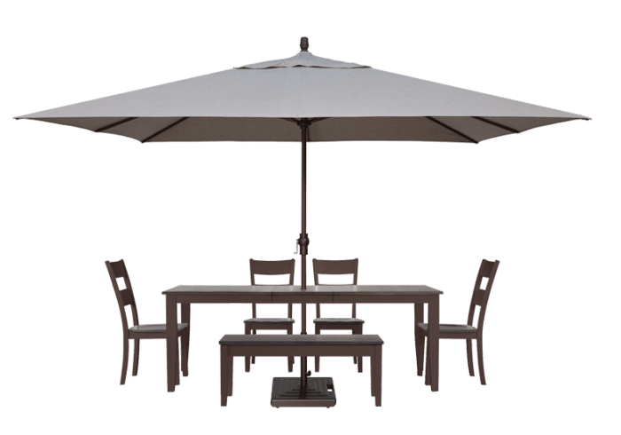 8'x11’ Rectangle Crank Lift Market Umbrella - Image 2