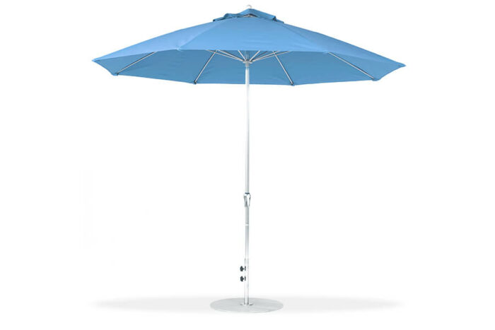 monterey fiberglass market umbrella crank lift no tilt blue - Swim World Chelan