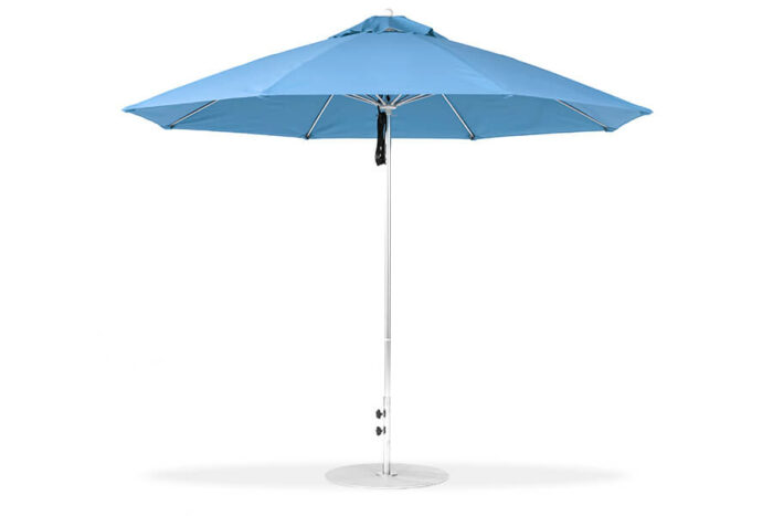 monterey fiberglass market umbrella pulley lift blue - Swim World Chelan